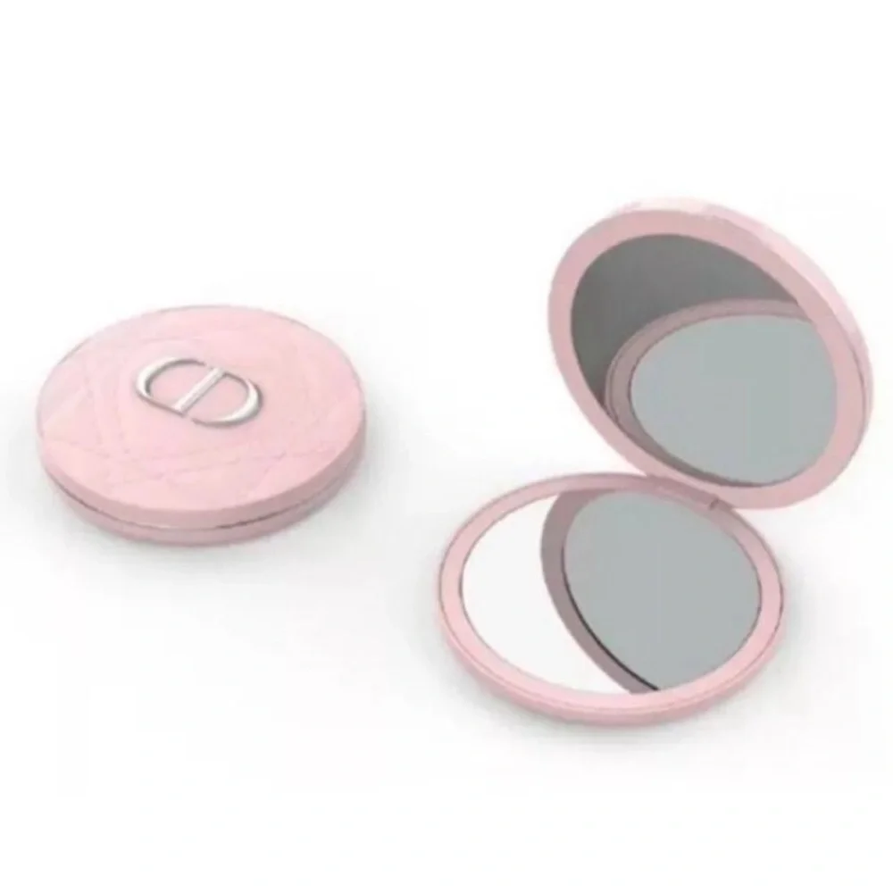 Dior Pink Quilted Compact Double Sided Mirror - Picture 1 of 4